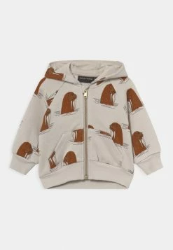 Mini Rodini WALRUS ZIP HOODIE UNISEX - Zip-up Sweatshirt - Grey