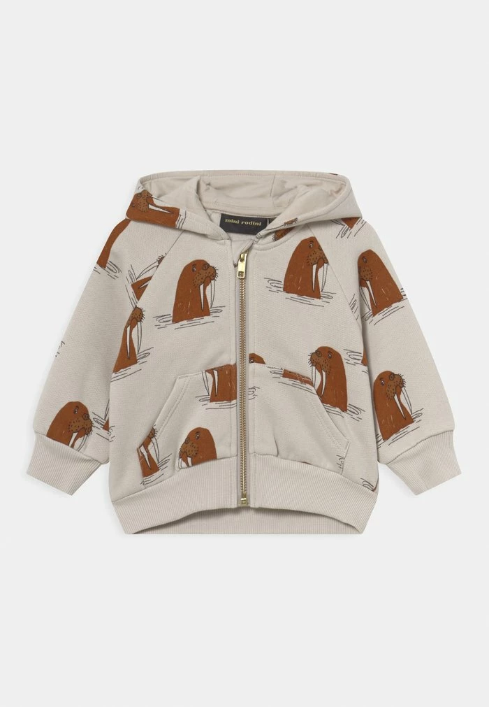 WALRUS ZIP HOODIE UNISEX - Zip-up sweatshirt - grey Mini Rodini WALRUS ZIP HOODIE UNISEX - Zip-up Sweatshirt - Grey -Mini Rodini shop 01fffdef6b4c4657a8ca5e51687a202f