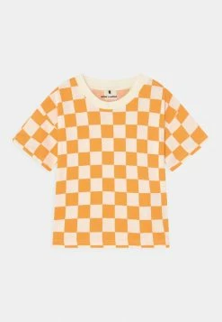 Mini Rodini CHESS CHECK TEE UNISEX - Print T-shirt - Orange