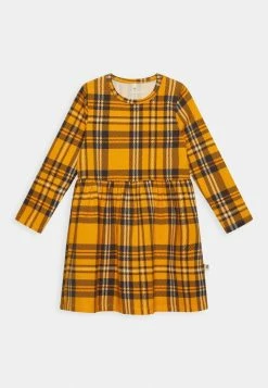Mini Rodini CHECK DRESS - Jersey Dress - Yellow