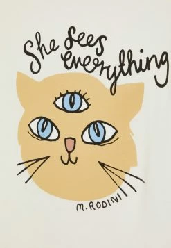 Mini Rodini SHE SEES EVERYTHING TEE UNISEX - Print T-shirt - White -Mini Rodini shop 1072cae2ffeb429fb284e25069277d14