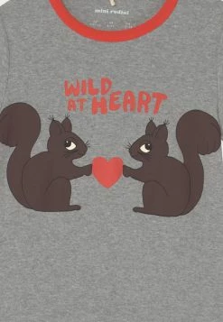 Mini Rodini WILD AT HEART TEE UNISEX - Print T-shirt - Grey Melange -Mini Rodini shop 15d1612b1ff84aa78b368b392e7fe3a5