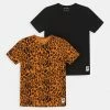 Mini Rodini BASIC LEOPARD TEE UNISEX 2 PACK - Print T-shirt - Multi -Mini Rodini shop 168abf3191fb4c2a82cc5e521882bac2