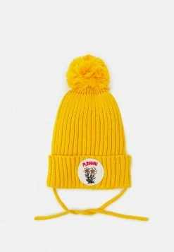 Mini Rodini EDELWEISS POMPOM HAT UNISEX - Beanie - Yellow