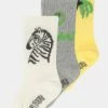 Mini Rodini ZEBRA 3 PACK UNISEX - Socks - Yellow -Mini Rodini shop 1cc7531319ca4257b52c697be4facbda