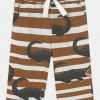 Mini Rodini CROCODILES TROUSERS UNISEX - Trousers - Brown -Mini Rodini shop 24167591e073435f87da5ea1069afa7f