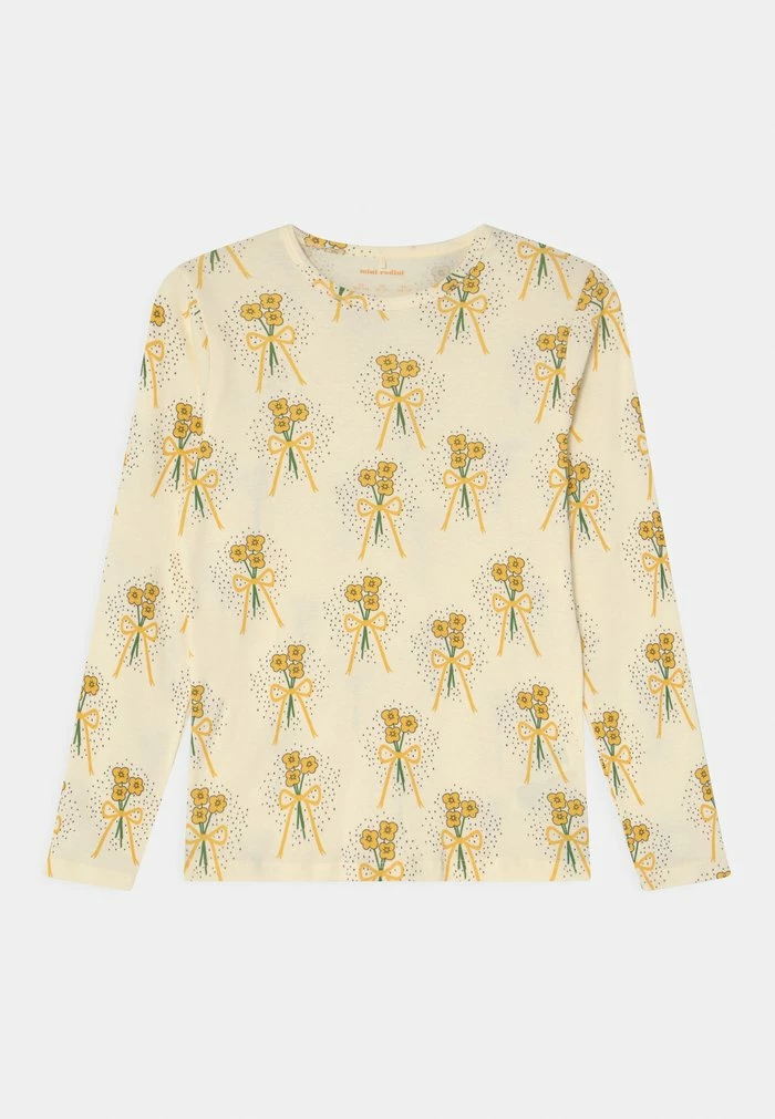 Mini Rodini WINTERFLOWERS TEE UNISEX - Long Sleeved Top - Yellow 3 Mini Rodini WINTERFLOWERS TEE UNISEX - Long Sleeved Top - Yellow
