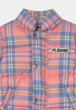 Mini Rodini CHECK PUFFER - Winter Jacket - Pink -Mini Rodini shop 319946394e334f9893a091348d28bd49