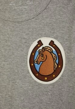 Mini Rodini HORSES PATCH UNISEX - Long Sleeved Top - Grey Melange 4 Mini Rodini HORSES PATCH UNISEX - Long Sleeved Top - Grey Melange -Mini Rodini shop 31f7da94f1df417eab086487e7a70df6