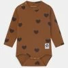 Mini Rodini BASIC HEARTS UNISEX - Body - Brown -Mini Rodini shop 404b8555110e4693bd588487b539c72a