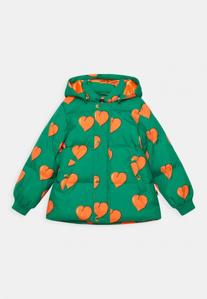 HEARTS PUFFER UNISEX - Winter jacket - green Mini Rodini HEARTS PUFFER UNISEX - Winter Jacket - Green -Mini Rodini shop 4c0ec3ddb5844218a9d49cee51af345c