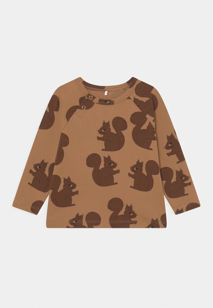 SQUIRREL RAGLAN TEE - Long sleeved top - brown Mini Rodini SQUIRREL RAGLAN TEE - Long Sleeved Top - Brown -Mini Rodini shop 4ff1c7e86302448691fab55109bad205