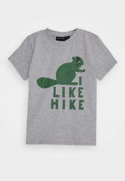 Mini Rodini BEAVER HIKE UNISEX - Print T-shirt - Grey Melange