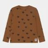 Mini Rodini BASIC HEARTS TEE UNISEX - Long Sleeved Top - Brown -Mini Rodini shop 5bee1d271b72448e8f9eb6c87d491782
