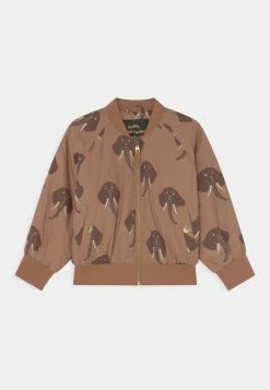 Mini Rodini ELEPHANTS BASEBALL UNISEX - Light Jacket - Brown