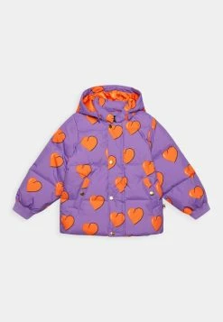 Mini Rodini HEARTS PUFFER UNISEX - Winter Jacket - Purple