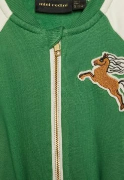 Mini Rodini I AM GREAT BASEBALL UNISEX - Zip-up Sweatshirt - Green -Mini Rodini shop 646b6535addb44ddbbf08ab83c067af8