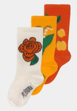 Mini Rodini CHERRY UNISEX 3 PACK - Socks - White Red Orange
