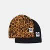 Mini Rodini BASIC LEOPARD BEANIE UNISEX 2 PACK - Beanie - Black/multicolor -Mini Rodini shop 6b7a4541bcd84776b40ad0f0a9f3dc18