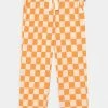 Mini Rodini CHESS CHECK TROUSERS UNISEX - Trousers - Orange -Mini Rodini shop 7514947f8791493cb044eb0c260ad048