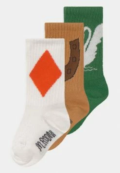 Mini Rodini HORSESHOE UNISEX 3 PACK - Socks - Beige White Green