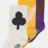 Mini Rodini HORSESHOE UNISEX 3 PACK - Socks - Purple Yellow White