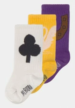 Mini Rodini HORSESHOE UNISEX 3 PACK - Socks - Purple Yellow White
