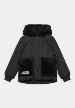 Mini Rodini FAUX FUR PUFFER UNISEX - Winter Jacket - Black