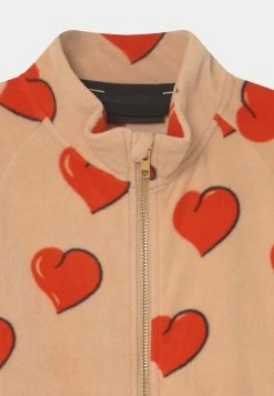 Mini Rodini HEARTS - Fleece Jacket - Beige -Mini Rodini shop 8bd2925369324ceea6abbaa8098ce9c6