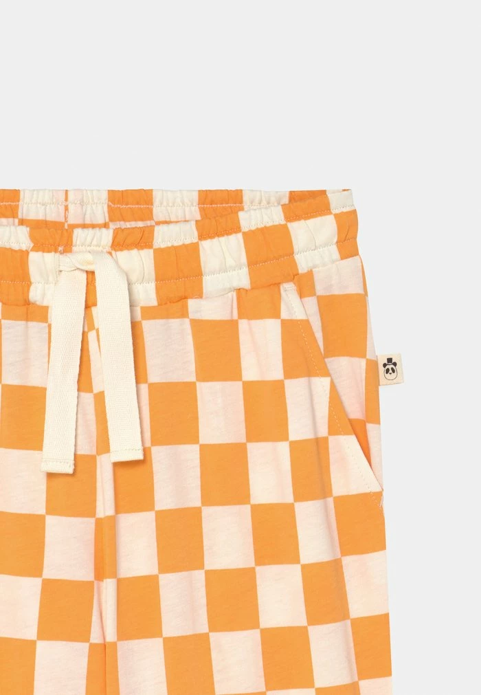 CHESS CHECK TROUSERS UNISEX - Trousers - orange Mini Rodini CHESS CHECK TROUSERS UNISEX - Trousers - Orange -Mini Rodini shop 926d674601d04dac85203806934e9684