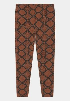 Mini Rodini SNAKESKIN - Leggings - Trousers - Brown
