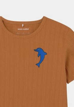 Mini Rodini DOLPHIN TEE UNISEX - Print T-shirt - Brown -Mini Rodini shop 99d3913b6ad04b4f87b4b101de29c373