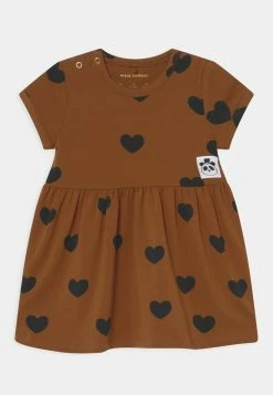 Mini Rodini HEARTS DRESS - Jersey Dress - Brown