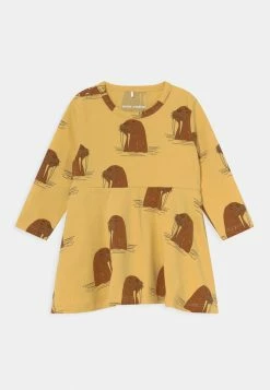 Mini Rodini WALRUS DRESS - Jersey Dress - Yellow