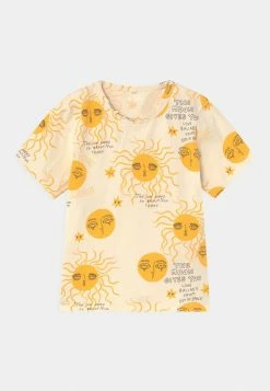 Mini Rodini MOON AND SUN TEE UNISEX - Print T-shirt - Yellow