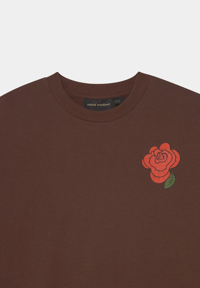 ROSES UNISEX - Sweatshirt - brown Mini Rodini ROSES UNISEX - Sweatshirt - Brown -Mini Rodini shop a345fc6bd2674f0aa784a8e319373442