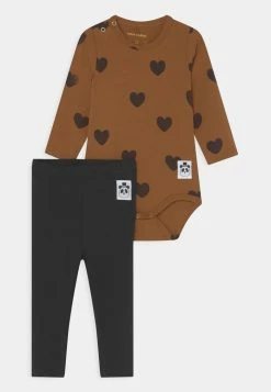 Mini Rodini BASIC HEARTS UNISEX SET - Leggings - Trousers - Multi-coloured