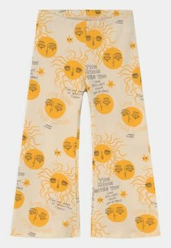 Mini Rodini MOON AND SUN FLARED TROUSERS - Trousers - Yellow