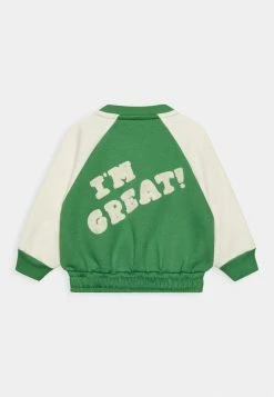 Mini Rodini I AM GREAT BASEBALL UNISEX - Zip-up Sweatshirt - Green -Mini Rodini shop b70539d3f4a64ad58e33302780f27605