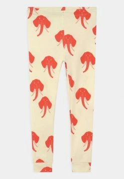 Mini Rodini ELEPHANTS UNISEX - Leggings - Trousers - Offwhite