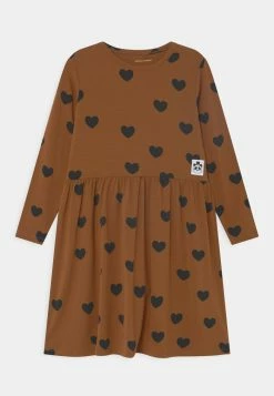 Mini Rodini HEARTS DRESS - Jersey Dress - Brown