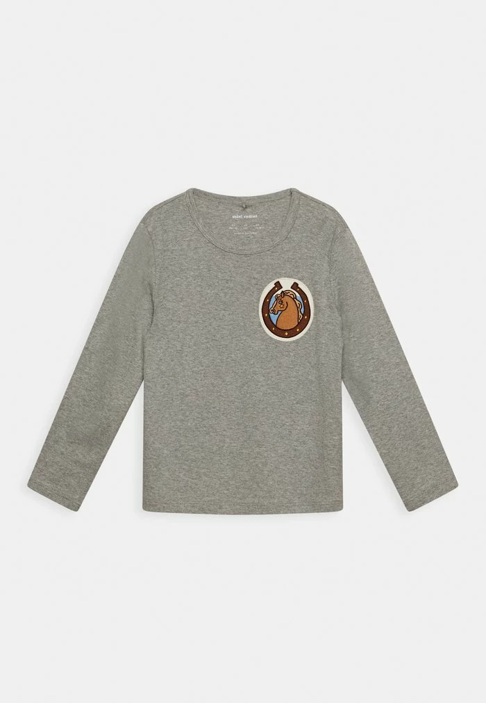 HORSES PATCH UNISEX - Long sleeved top - grey melange Mini Rodini HORSES PATCH UNISEX - Long Sleeved Top - Grey Melange -Mini Rodini shop ce48e453635f423b9f10dfc1b34ed058