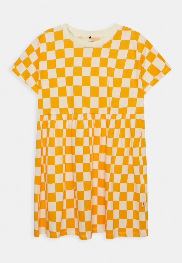 CHESS CHECK DRESS - Jersey dress - orange Mini Rodini CHESS CHECK DRESS - Jersey Dress - Orange -Mini Rodini shop d17402dce6274ddc987b33a29ae56710