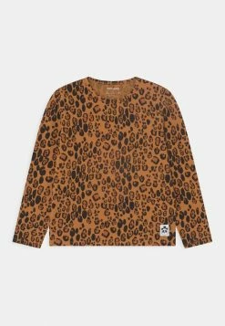 Mini Rodini BASIC LEOPARD TEE UNISEX - Long Sleeved Top - Beige