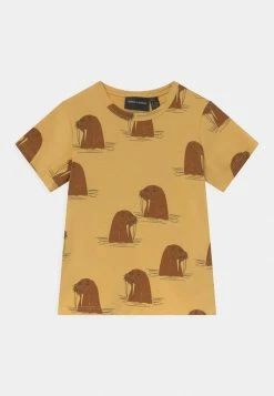 Mini Rodini WALRUS TEE UNISEX - Print T-shirt - Yellow