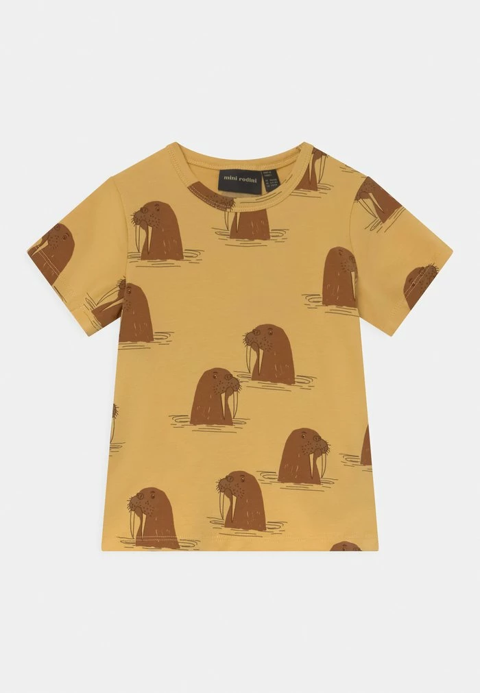 WALRUS TEE UNISEX - Print T-shirt - yellow Mini Rodini WALRUS TEE UNISEX - Print T-shirt - Yellow -Mini Rodini shop d6972604ebff457da52aced862c103f6