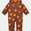 Mini Rodini HEARTS INSULATOR UNISEX - Snowsuit - Brown -Mini Rodini shop e21d1c68680046db962a6ca0419d4258