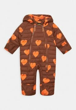 Mini Rodini HEARTS INSULATOR UNISEX - Snowsuit - Brown