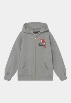 Mini Rodini ORCA ZIP HOODIE UNISEX - Zip-up Sweatshirt - Grey Melange