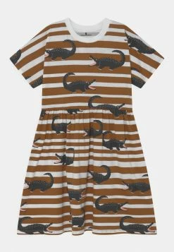 Mini Rodini CROCODILES DRESS - Jersey Dress - Brown